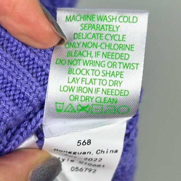 NWT Lilly Pulitzer Evanie Knit Tank Top Sweater Shirt Mystical Purple Violet L - Picture 12 of 13